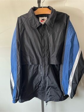 90s Vintage Nike Colorblock Windbreaker Jacket Big Swoosh White Label Large Mens